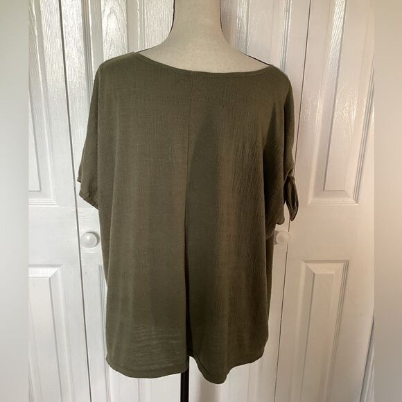 Max Studio - Women’s Olive Green Pullover Tunic - 2X - Picture 4 of 5